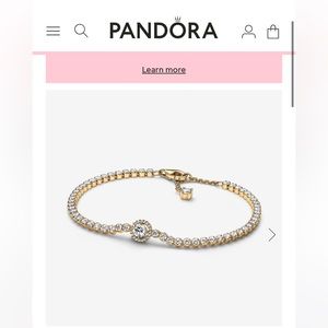 Sparkling Halo Tennis Bracelet